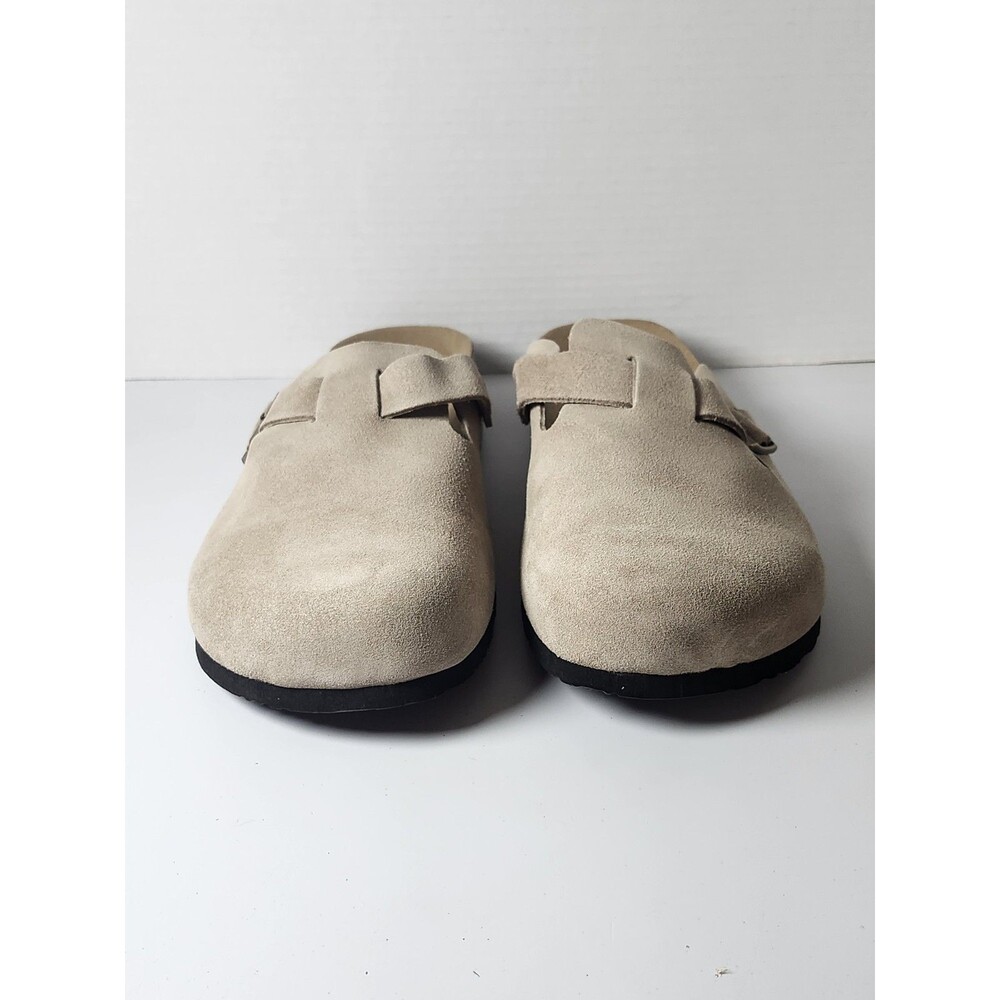 Guoluofei Leather Beige Clogs Mules 280 46- Mens 12 Womens 14 Unisex New